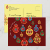 Frohe Weihnachtsschmuck Postcard Postkarte (Vorne/Hinten)