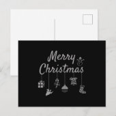 Frohe Weihnachtsschmuck Postkarte (Vorne/Hinten)