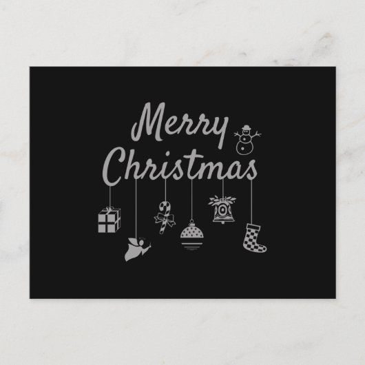 Frohe Weihnachtsschmuck Postkarte (Vorderseite)