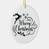 Frohe Weihnachtsschmuck Rentier Black & White Orna (Rechts)