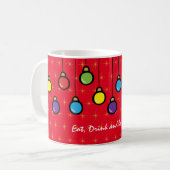 Frohe Weihnachtsschmuck Rote Tasse (Vorderseite Links)