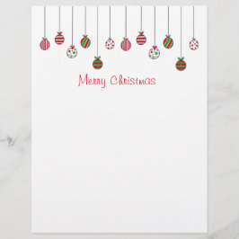 Frohe Weihnachtsschmuck Skript Letterhead Briefbogen