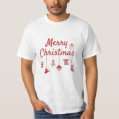 Frohe Weihnachtsschmuck T-Shirt (Vorderseite)