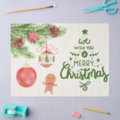 Frohe Weihnachtsschmuck und Lebkuchen Seidenpapier (Basteln)