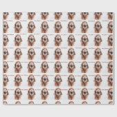 Frohe Weihnachtsschnee auf einer goldenen Retrieve Geschenkpapier (Flach)