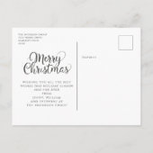 Frohe Weihnachtsschnee Corporate Holiday Postkarte (Rückseite)