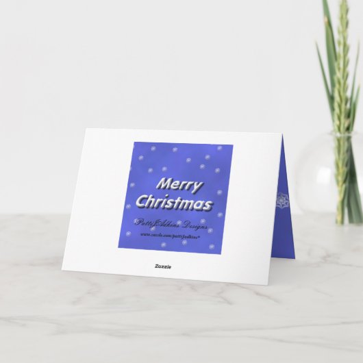 Frohe Weihnachtsschnee Feiertagskarte (Rückseite)