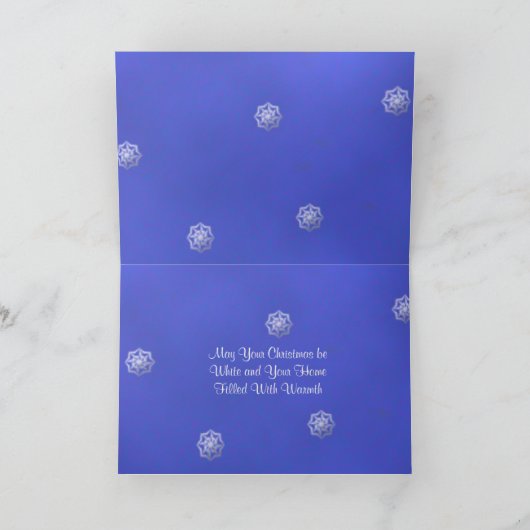 Frohe Weihnachtsschnee Feiertagskarte (Innenseite)
