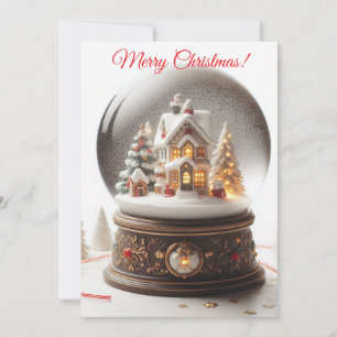 Frohe Weihnachtsschnee Globe Feiertagskarte