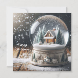 Frohe Weihnachtsschnee Globe Feiertagskarte