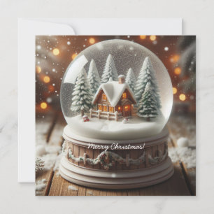 Frohe Weihnachtsschnee Globe Feiertagskarte