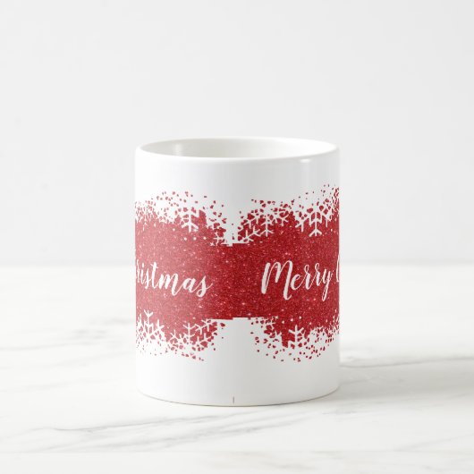 Frohe Weihnachtsschnee Kaffeetasse (Mittel)