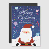 Frohe Weihnachtsschnee Niedlich Weihnachtskarte Magnetkarte (Vorne/Hinten)