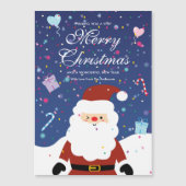 Frohe Weihnachtsschnee Niedlich Weihnachtskarte Magnetkarte (Vorderseite)