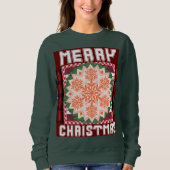 Frohe Weihnachtsschnee Picnic Muster Sweater Sweatshirt (Vorderseite)