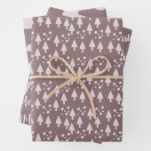 Frohe Weihnachtsschneebälle Bäume Schwarz Pink Blu Geschenkpapier Set (Beispiel)