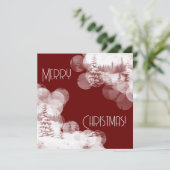 Frohe Weihnachtsschneebaumlandschaft Einladung (Stehend Vorderseite)