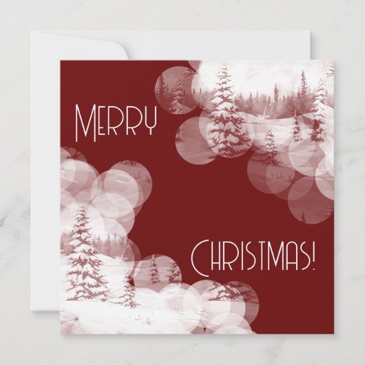 Frohe Weihnachtsschneebaumlandschaft Einladung (Vorderseite)