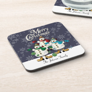 Frohe Weihnachtsschneedecke  Weihnachten Untersetzer