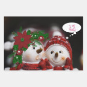 Frohe Weihnachtsschneedecke Wrapping Paper Geschenkpapier Set (Vorderseite 2)