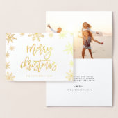 Frohe Weihnachtsschneeflocke | Foto Gold Folienkarte (Anzeige)