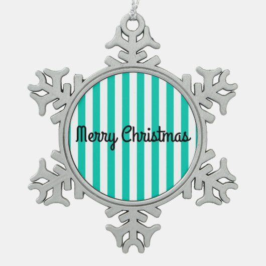 Frohe Weihnachtsschneeflocke Gerahmte Ornamente (Vorderseite)