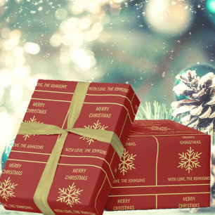 Frohe Weihnachtsschneeflocke Geschenkpapier