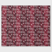 Frohe Weihnachtsschneeflocke mistletored kariert Geschenkpapier (Flach)