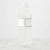 Frohe Weihnachtsschneeflocke Modernes Minimalistis Wasserflaschenetikett (Rückseite)