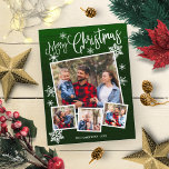 Frohe Weihnachtsschneeflocke Rustikale 4 Fotos Postkarte<br><div class="desc">Frohe Weihnachtsschneeflocke Rustikale 4 Fotos Postkarte</div>