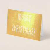 Frohe Weihnachtsschneeflocke Schriftart Tree Verse Folienkarte (Vorderseite)