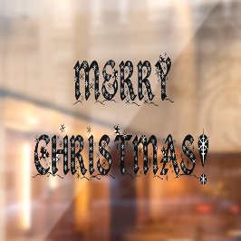 Frohe Weihnachtsschneeflocken 11x8 Zuhause & Store Fensteraufkleber