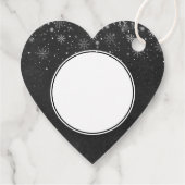 Frohe Weihnachtsschneeflocken Boho Chalkboard Geschenkanhänger (Rückseite)