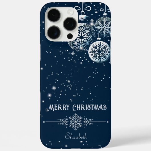 Frohe Weihnachtsschneeflocken Case-Mate iPhone Hülle (Rückseite)
