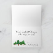 Frohe Weihnachtsschneeflocken Feiertagskarte (Innenseite)