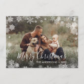 Frohe Weihnachtsschneeflocken Feiertagskarte (Vorderseite)