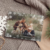 Frohe Weihnachtsschneeflocken Feiertagskarte