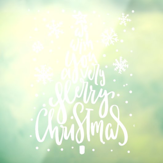 Frohe Weihnachtsschneeflocken Fensteraufkleber (Blatt 3)