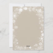 Frohe Weihnachtsschneeflocken Foto Feiertagskarte (Rückseite)