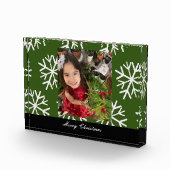 Frohe Weihnachtsschneeflocken Foto Script (Rechts)