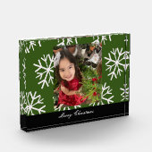 Frohe Weihnachtsschneeflocken Foto Script (Links)