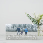 Frohe Weihnachtsschneeflocken | Fotokarte für den Feiertagskarte (Stehend Vorderseite)