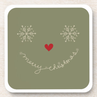 Frohe Weihnachtsschneeflocken Funny Smiley Kid's Untersetzer