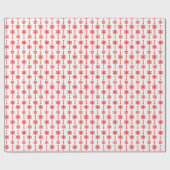 Frohe Weihnachtsschneeflocken Geschenkpapier (Flach)
