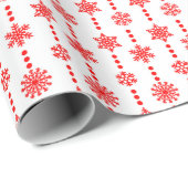 Frohe Weihnachtsschneeflocken Geschenkpapier (Rolleneckpunkt)