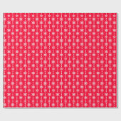 Frohe Weihnachtsschneeflocken Geschenkpapier (Flach)