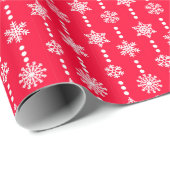Frohe Weihnachtsschneeflocken Geschenkpapier (Rolleneckpunkt)