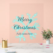 Frohe Weihnachtsschneeflocken Glitzer funkeln ni Acrylschild (Hochzeit)