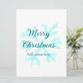 Frohe Weihnachtsschneeflocken Glitzer funkeln ni Feiertagskarte (Stehend Vorderseite)