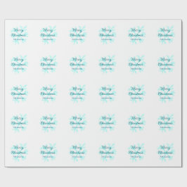 Frohe Weihnachtsschneeflocken Glitzer funkeln ni Geschenkpapier